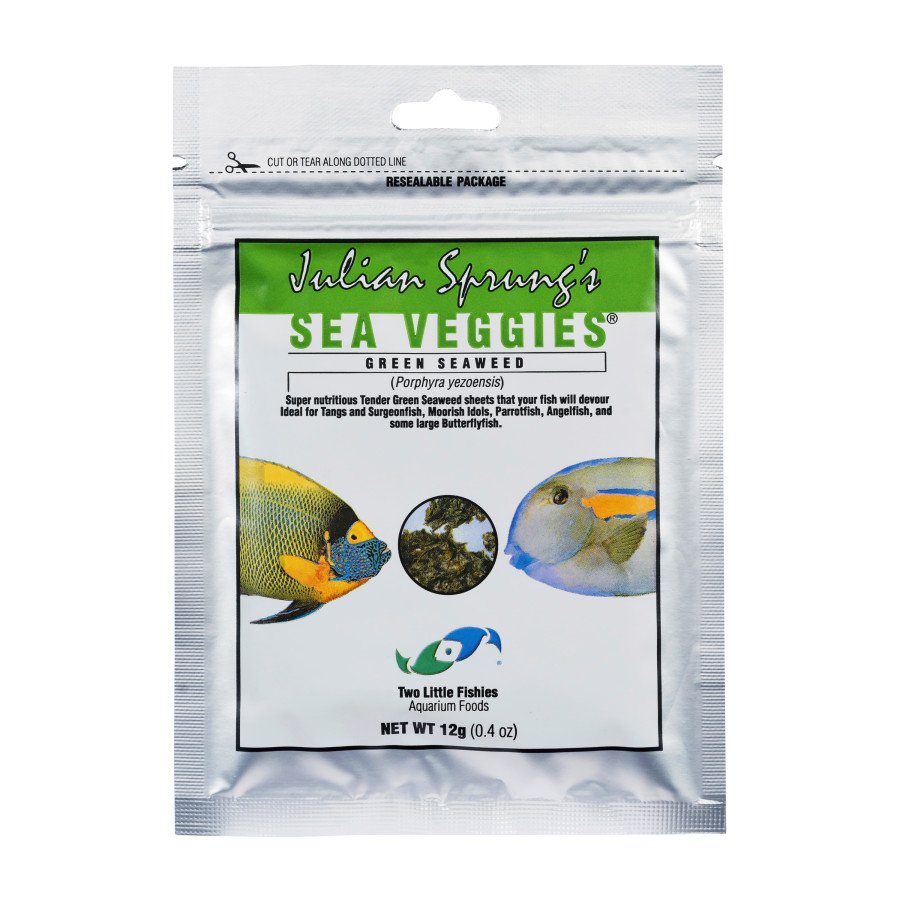 Two Little Fishies Julian Sprung's Seaveggies Green Seaweed Fish Food 0.4 oz, Two Little Fishies