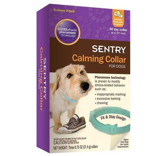 SENTRY Calming Collar Dog upto 23in 3Pk, Sentry