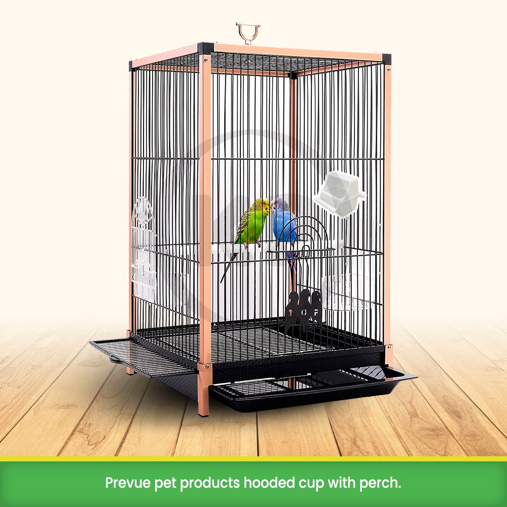 Prevue Pet Products Bird Basic Hooded Cup with Perch Clear, Prevue Pet Products