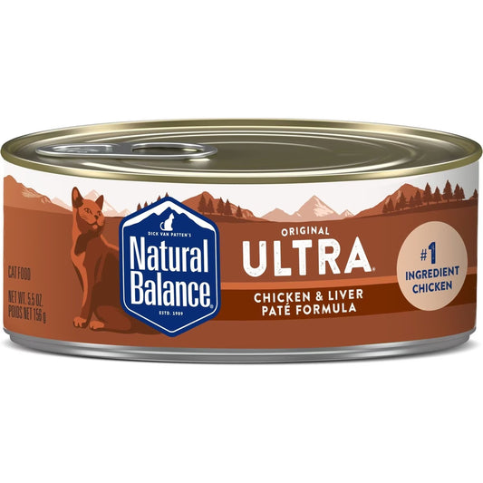Natural Balance Pet Foods Chicken & Liver Pate Formula Canned Cat Wet Food 3 oz, Natural Balance