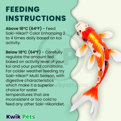 Hikari USA Saki-Hikari Color Enhancing Probiotic Enhanced Fish Food for Koi 4.4-lb, MD, Hikari