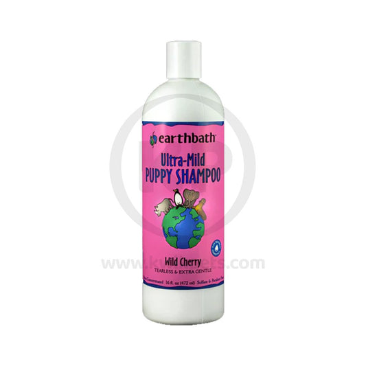 earthbath® Ultra-Mild Puppy Shampoo, Wild Cherry, Tearless & Extra Gentle, Made in USA, 16 oz, Earthbath