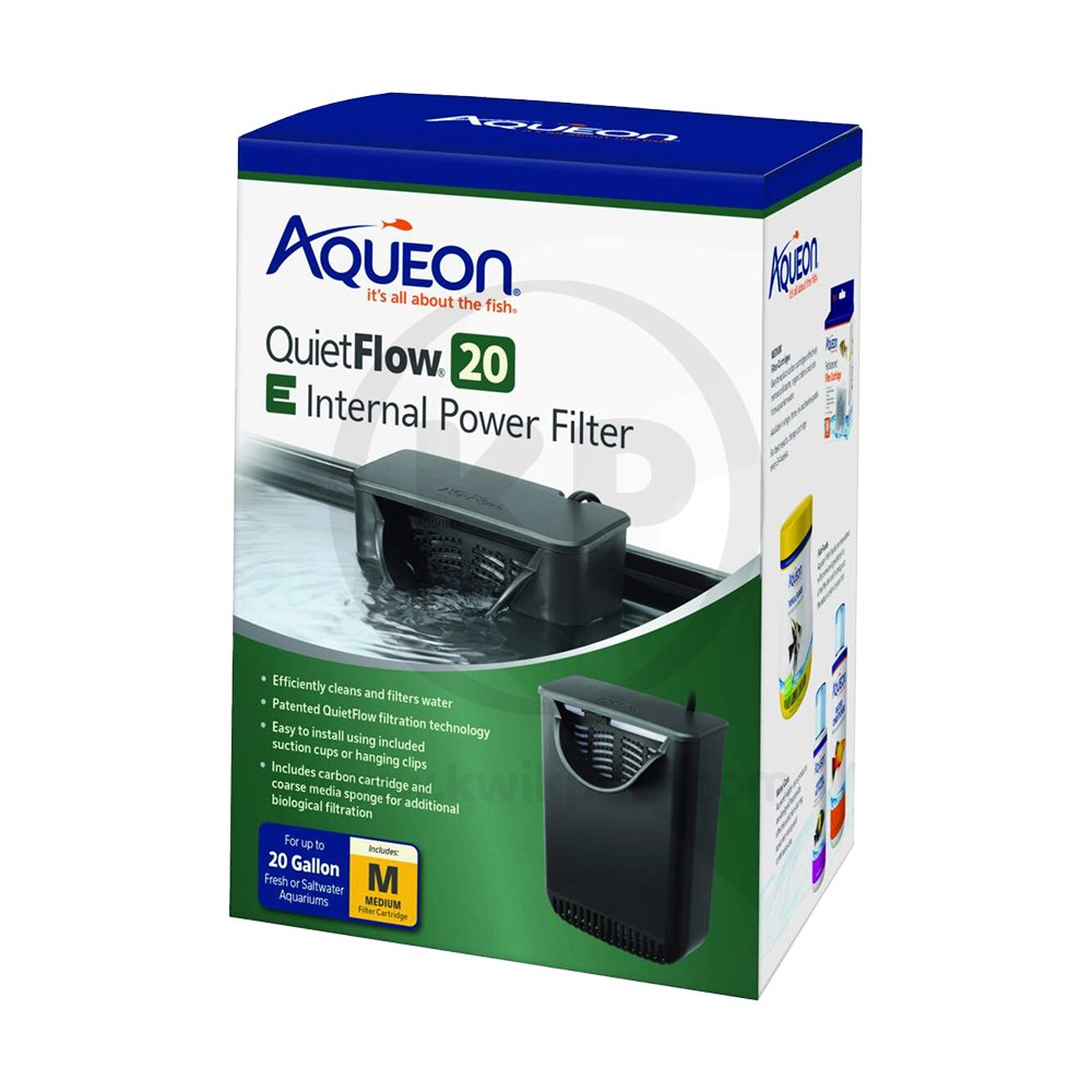 Aqueon QuietFlow 20 E Internal Power Filter Medium 20-gal, Aqueon