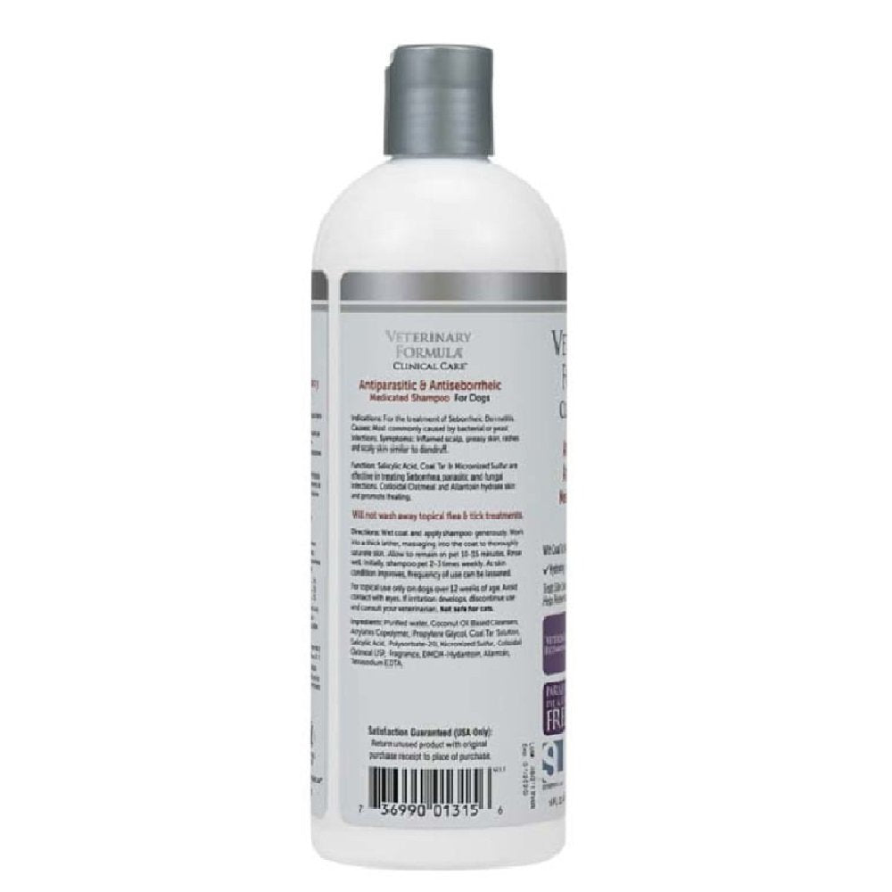 Veterinary Formula Antiparasitic & Antiseborrheic Medicated Shampoo 16 oz, Synergy Labs