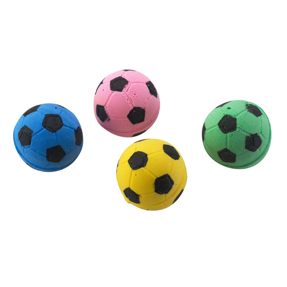 Spot Sponge Soccer Balls Cat Toy 4pk, Spot