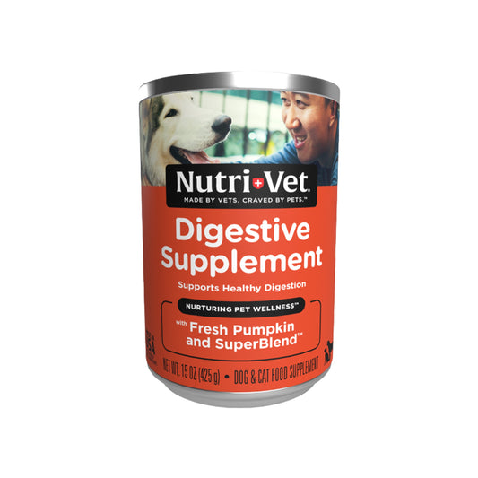 Nutri-Vet Digestive Supplement Fresh Pumpkin & Superblend 15oz, Nutri-Vet