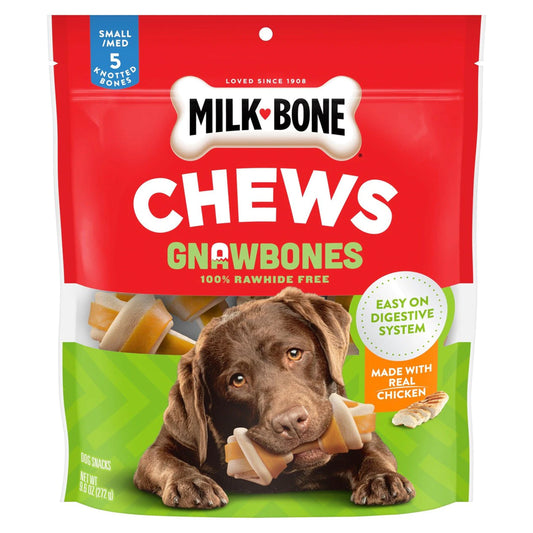 Milk-Bone Chicken Knotted Bone Dog Treats 9.6oz, Milk-Bone
