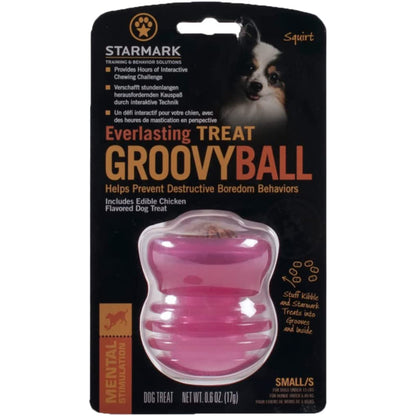 Starmark Groovy Ball with USA Made Treat Purple, Medium