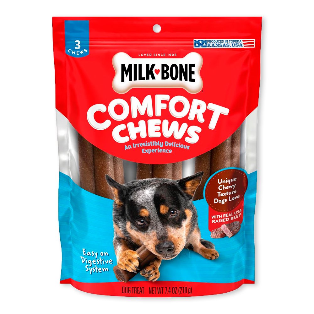 Milk-Bone Comfort Chews Dog Treats Beef, 7.4-oz, Milk-Bone