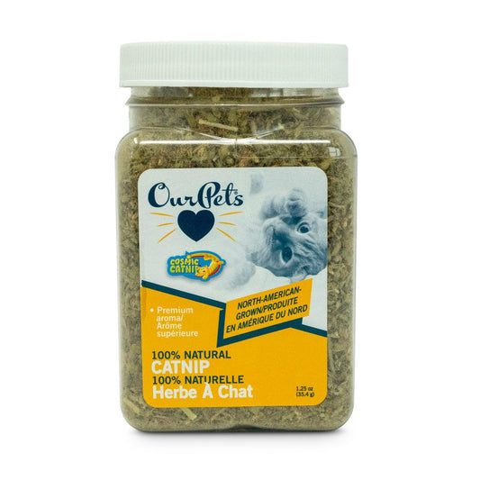 OurPets Cosmic Catnip 100% Natural Catnip, 1.25Oz Jar, OurPets