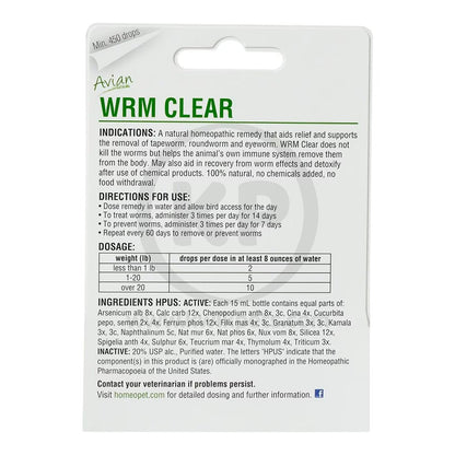 HomeoPet Avian WRM Clear Dewormer 0.5-oz