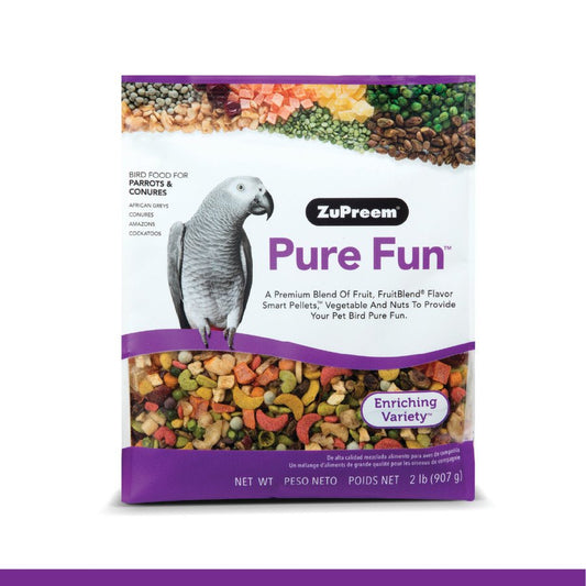 ZuPreem Pure Fun Bird Food Parrots & Conures, 2-lb, ZuPreem