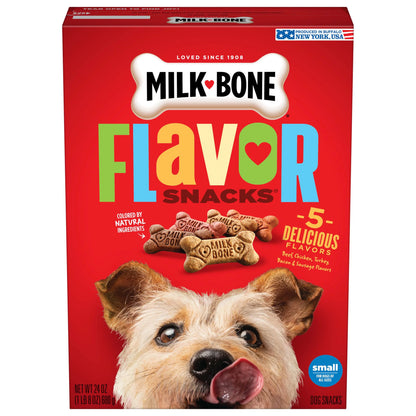 Milk-Bone Flavor Snacks Dog Treats, SM/MD, 24 oz