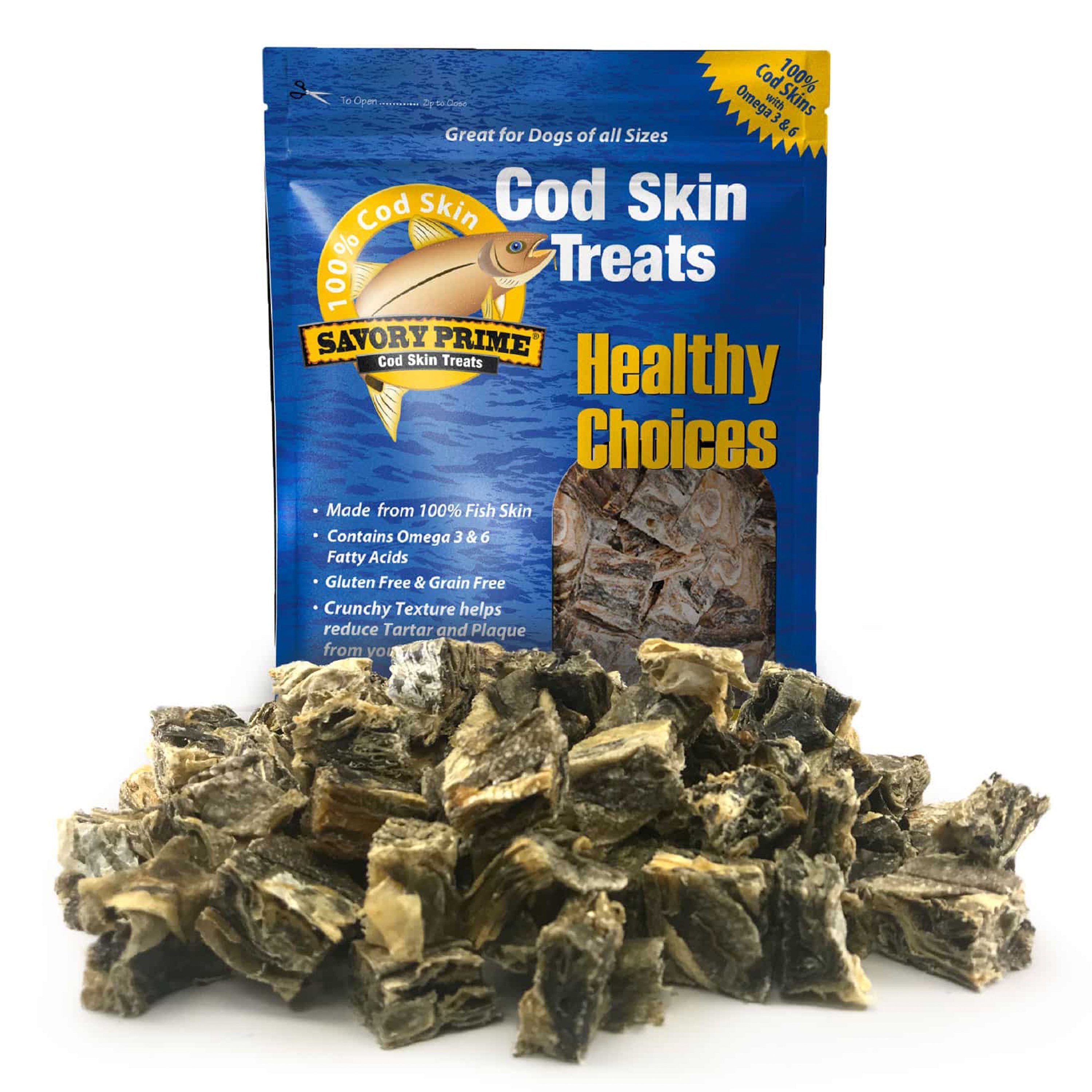 Real Image of Savory Prime Cod Skin Crunchy Bites Dog Treats 16-oz