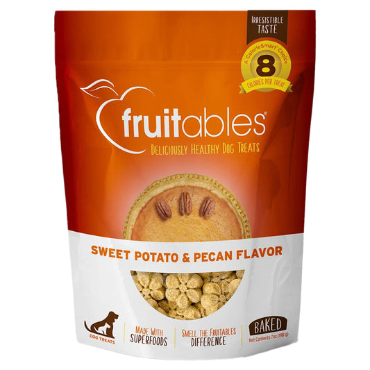 Fruitables Sweet Potato & Pecan Crunchy Baked Dog Treats 7-oz