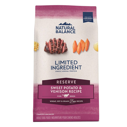Natural Balance Pet Foods L.I.D. Adult Dry Dog Food Sweet Potato & Venison 22 lb, Natural Balance