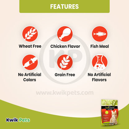 AvoDerm Natural Chicken & Herring Meal Formula - Adult Dry Cat Food 11-lb, AvoDerm