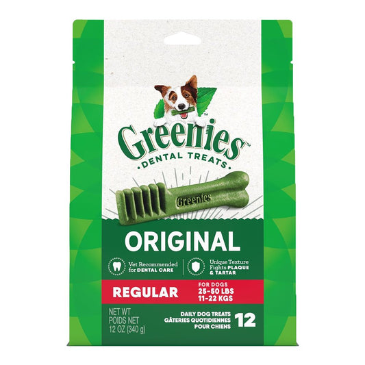 Greenies Dog Dental Treats Original, 12-oz, 12 ct, Regular