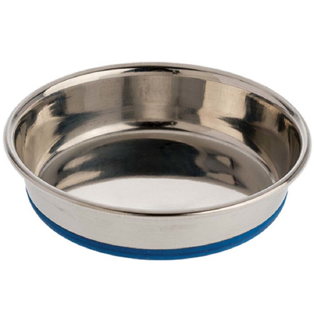 OurPet's Premium Rubber-Bonded Stainless Steel Cat Bowl 8oz, OurPets