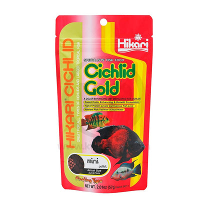 Hikari Cichlid Gold Pellet Fish Food Mini 2-oz