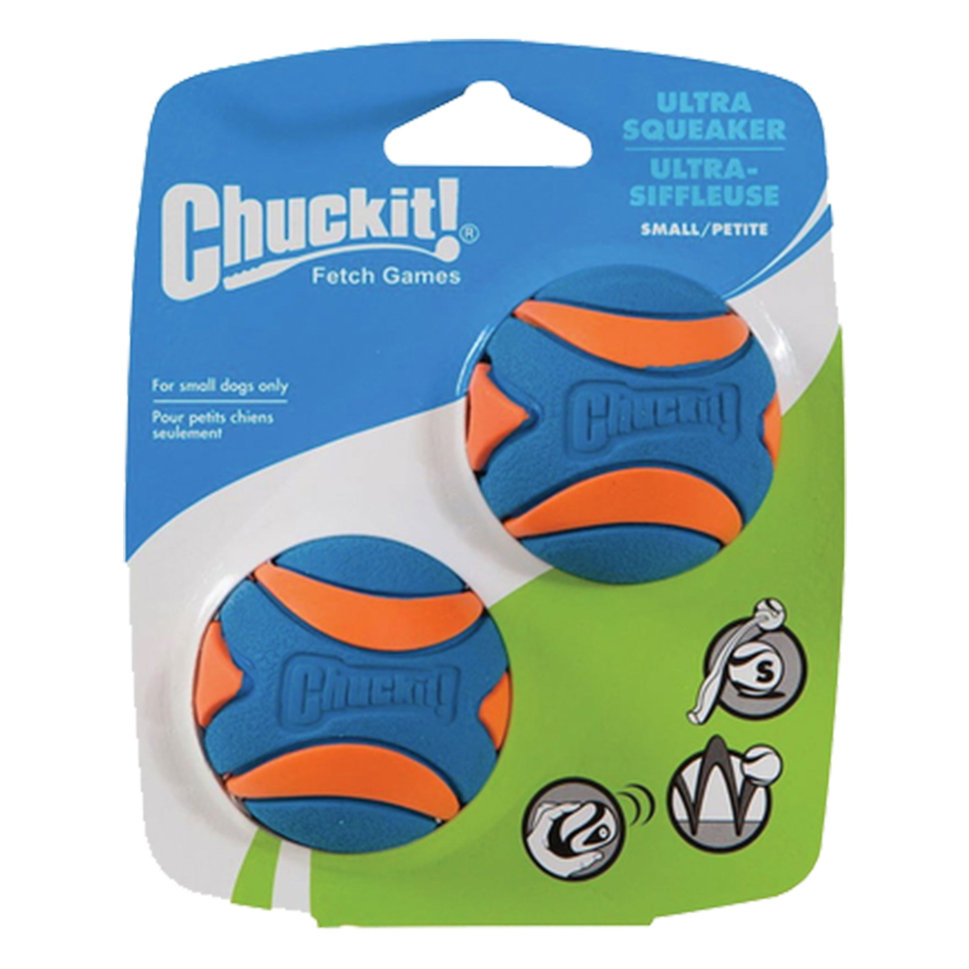 Chuckit! Ultra Squeaker Balls Dog Toy Small 2 Pack, Chuckit!