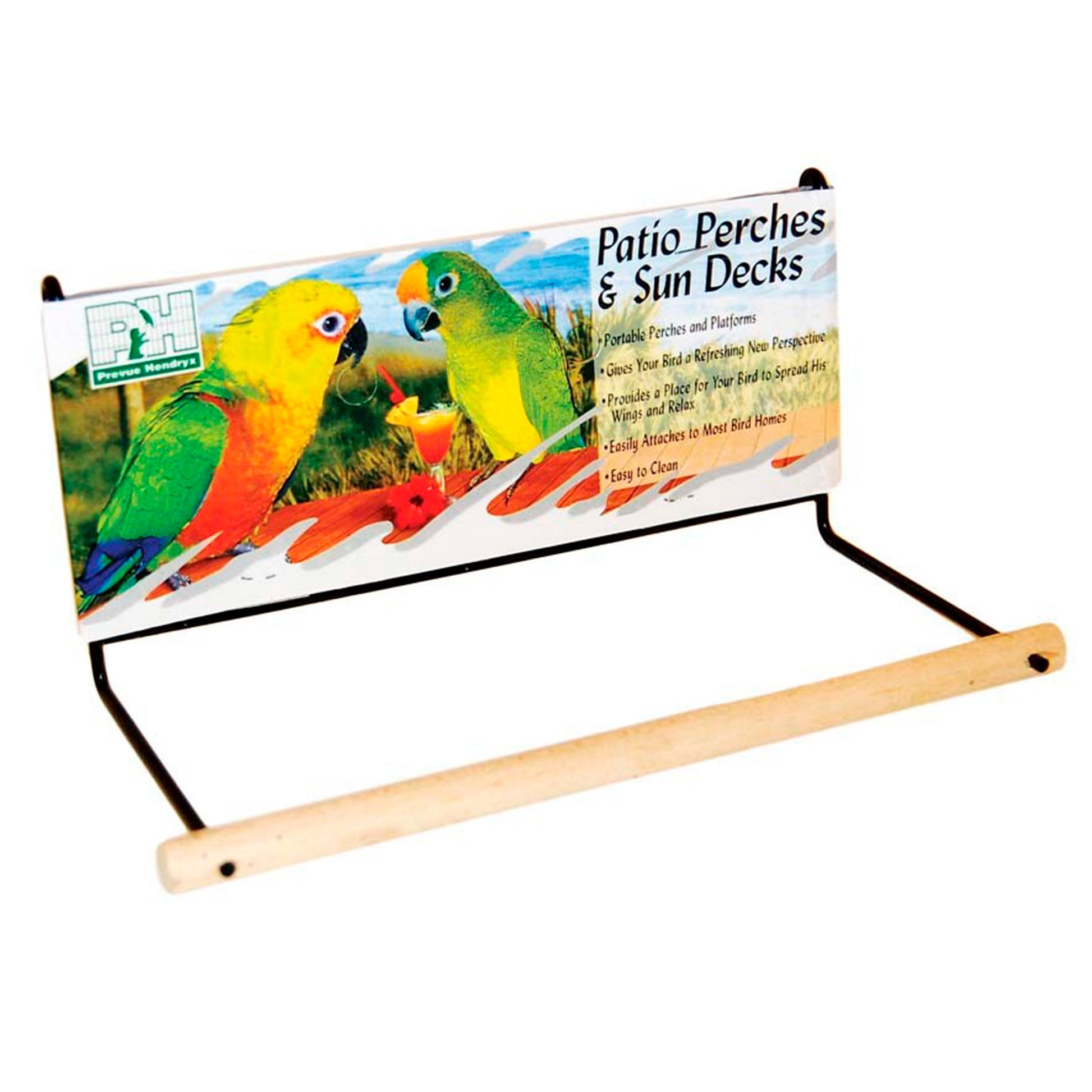Prevue Pet Products Wood Patio Perch Brown 8 in, Small, Prevue Pet Products