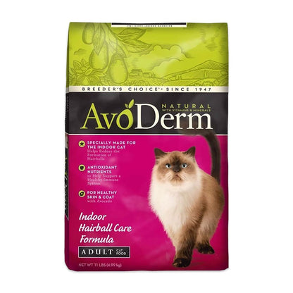 AvoDerm Natural Indoor Formula Adult Dry Cat Food 11-lb, AvoDerm