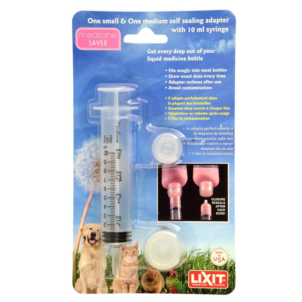 Lixit Medicine Saver Syringe With Two Adaptors, Lixit