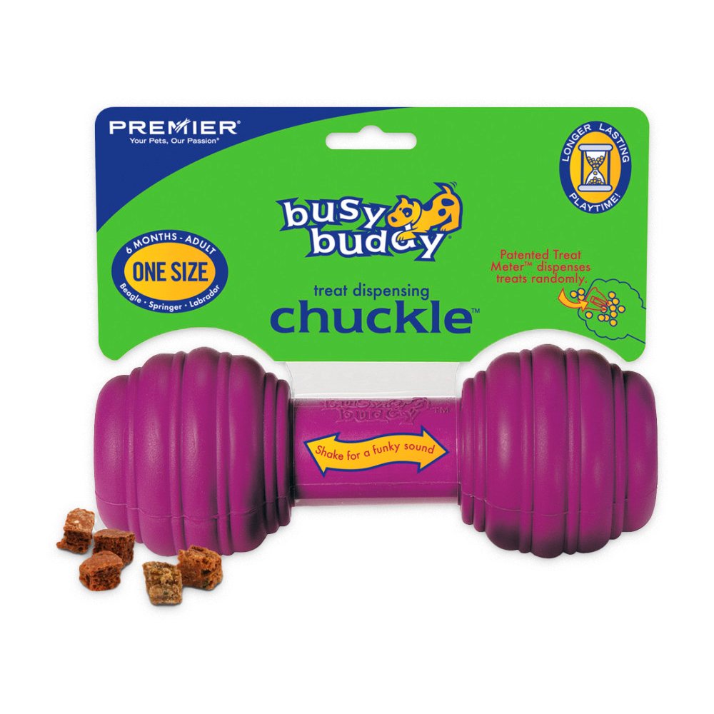 Busy Buddy Chuckle Dog Toy Purple, Medium / Large, Busy Buddy