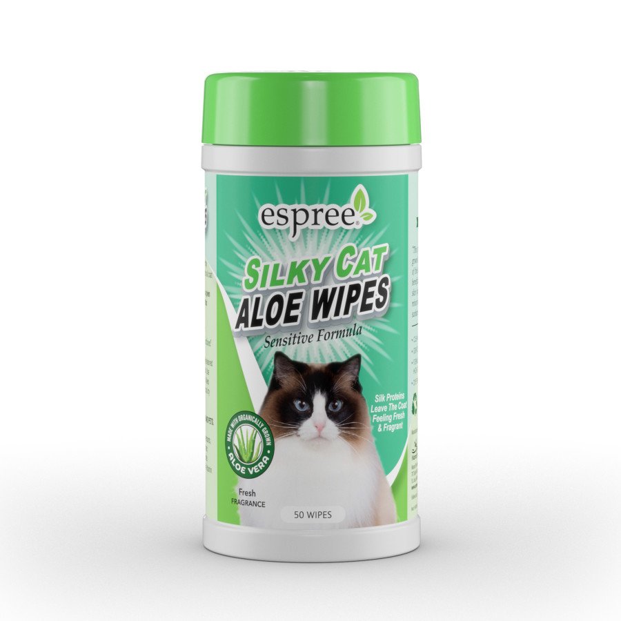 Espree Silky Cat Aloe Wipes Sensitive Formula Fresh Scent, 50 ct