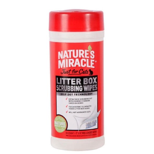Nature's Miracle Just for Cats Litter Box Scrubbing Wipes 30ct, Nature's Miracle