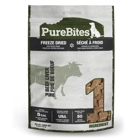 PureBites Beef Liver Freeze Dried Dog Treats, 2.0 oz, PureBites