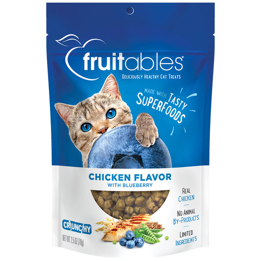 Fruitables Limited Ingredients Chicken w/Blueberry Crunchy Cat Treats 2.5-oz