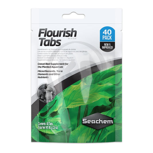 Seachem Laboratories Flourish Tabs Plant Supplement 4.2 oz, 40 ct, Seachem