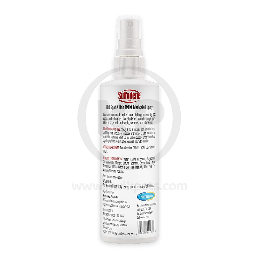 Sulfodene Medicated Hot Spot & Itch Relief Spray 8 oz, Sulfodene