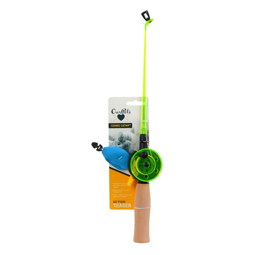 OurPet's Play N Squeak Fishing Rod with Fish, OurPets