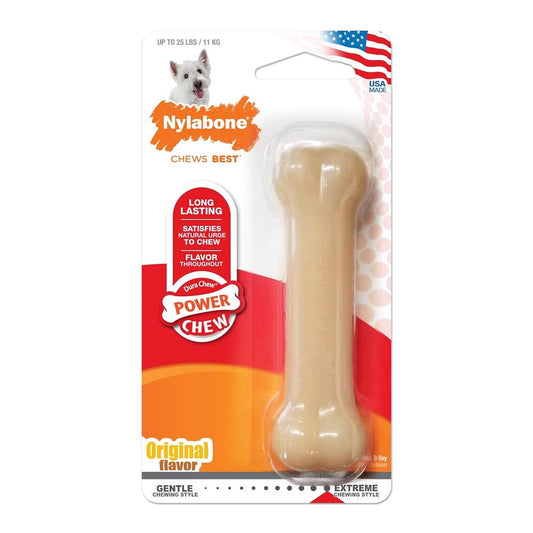 Nylabone Power Chew Dog Toy Original, SMall/Regular - Up To 25 Ibs .(1 ct), Nylabone