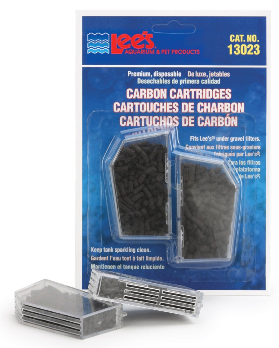 Lee's Aquarium & Pet Products Premium Carbon Cartridges for Under Gravel Filters 2 pk, Lee's