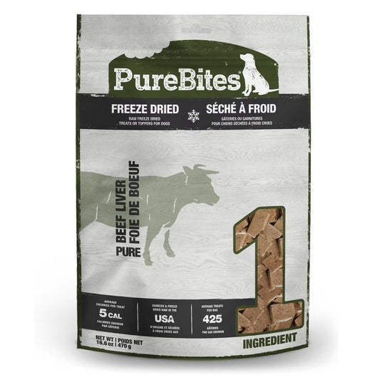 PureBites Beef Liver Freeze Dried Dog Treats, 16.6 oz, PureBites