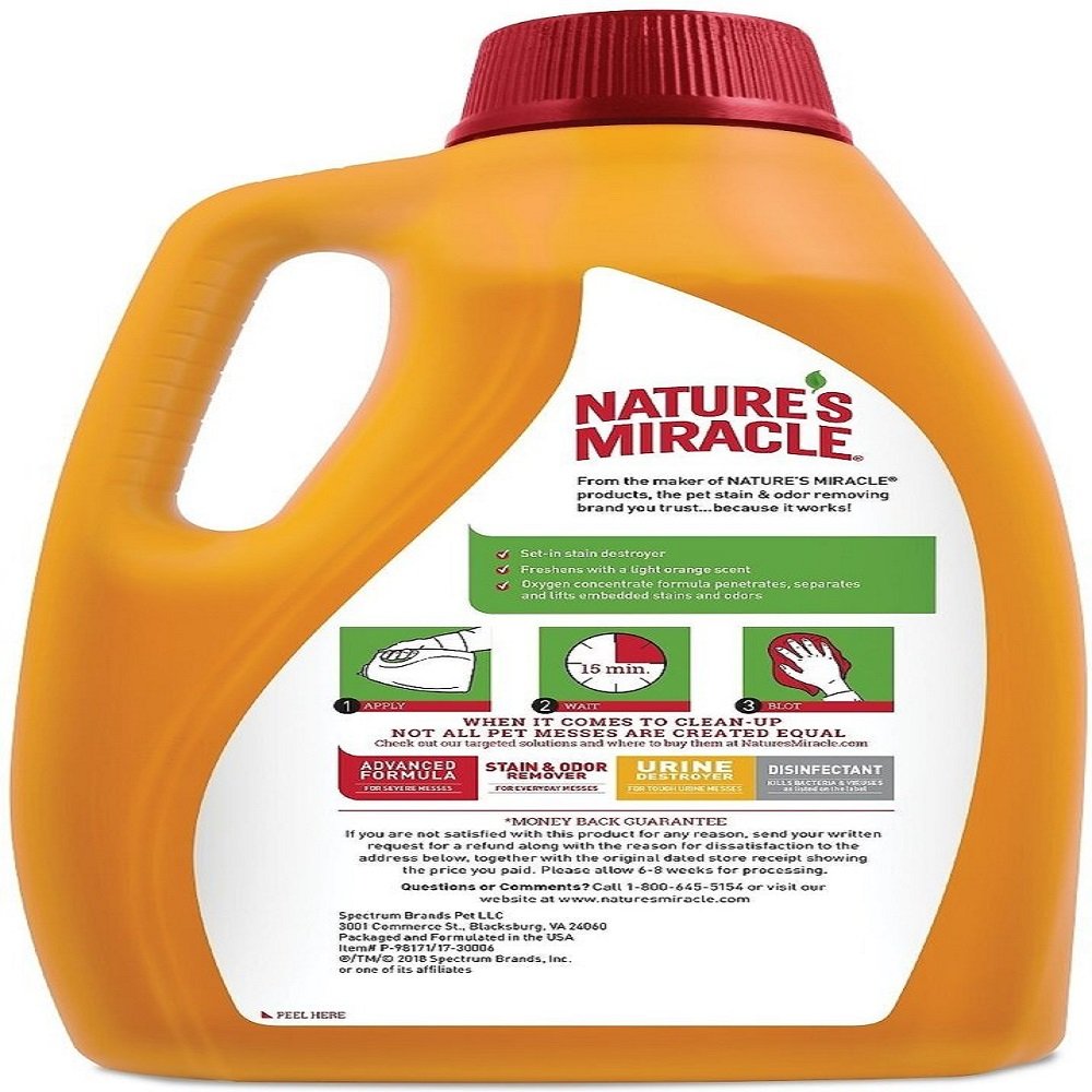 Nature's Miracle Orange Oxy Dog Pour 128oz, Nature's Miracle