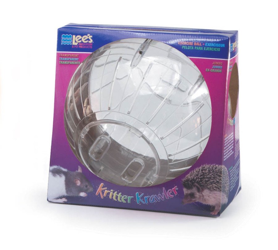 Lee's Aquarium & Pet Products Kritter Krawler Clear View-Thru Running Ball Clear Jumbo, Lee's