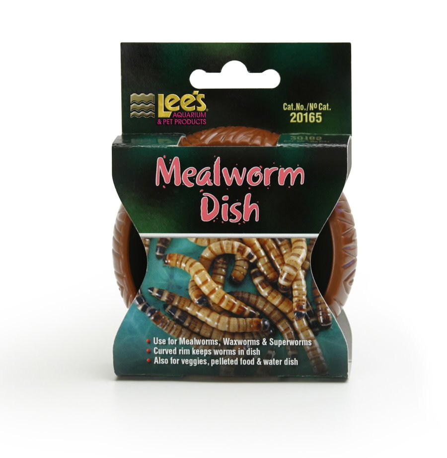 Lee's Aquarium & Pet Products Mealworm Curved Dish Brown 3 in, Lee's