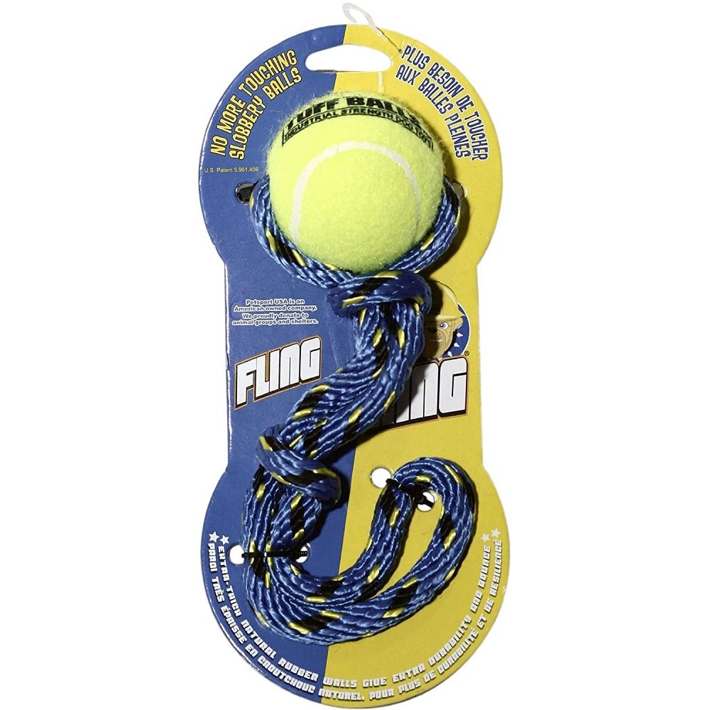 PetSport Fling Thing, Tennis Ball with Rope, Petsport