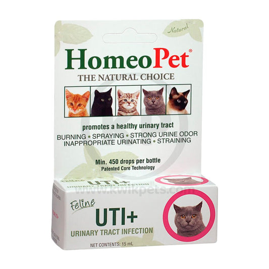 Homeopet UTI Plus Urinary Tract Infection for Cats, 15ml