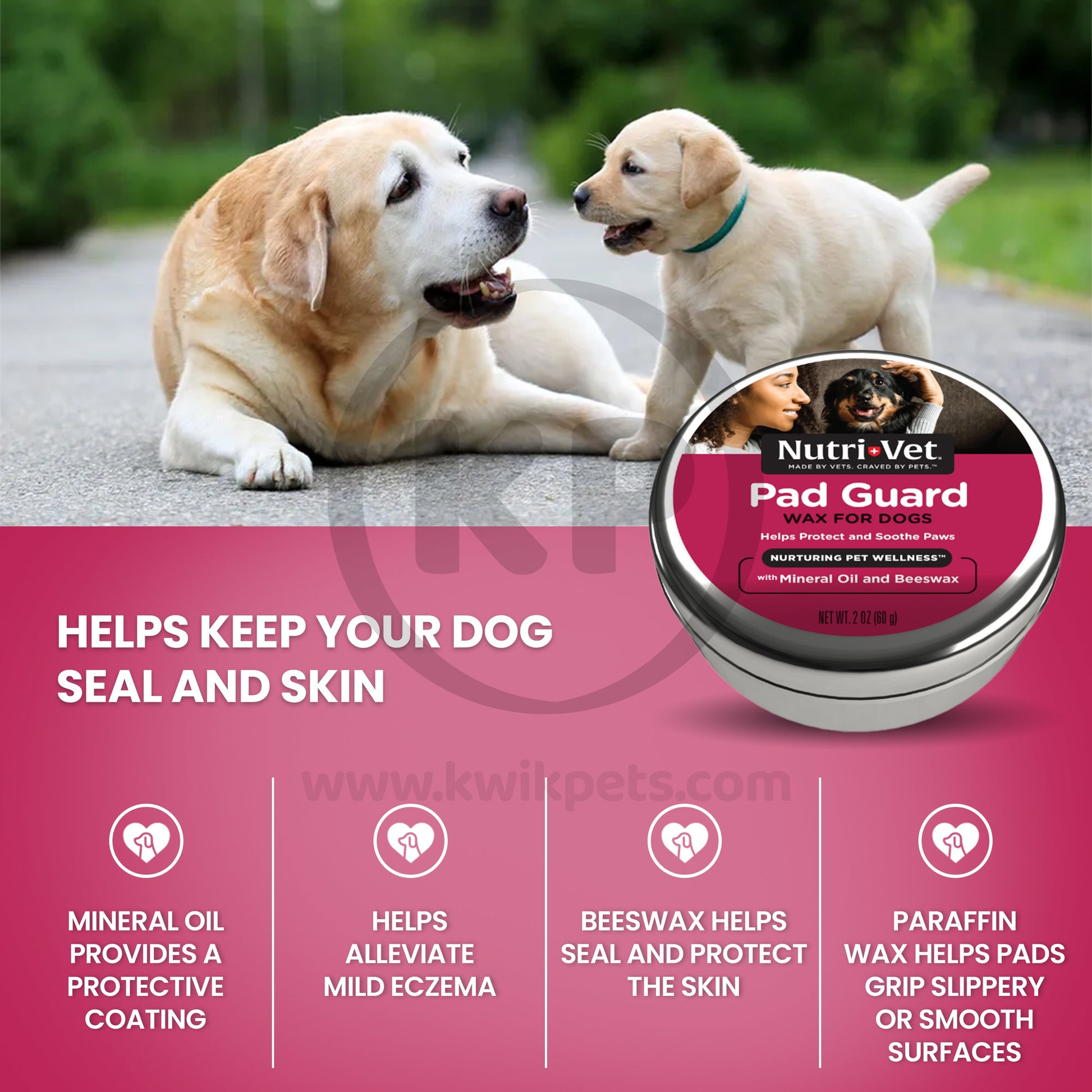 Nutri-Vet Pad Guard Wax for Dogs 2 oz, Nutri-Vet