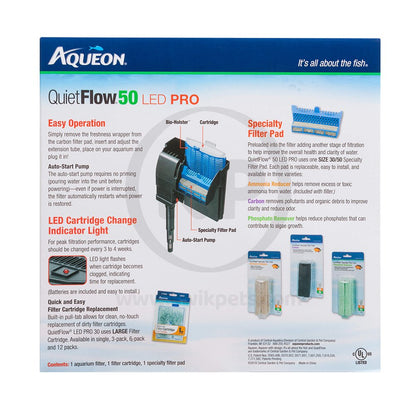 Aqueon QuietFlow LED PRO Aquarium Power Filter, Aqueon