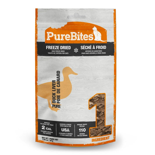 PureBites Freeze-Dried Cat Treats Duck Liver, 1.05 oz