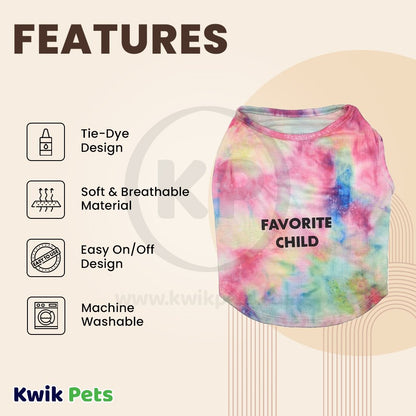 Fashion Pet Cosmo Favorite Child Tee Tie-Dye, XL, Fashion Pet