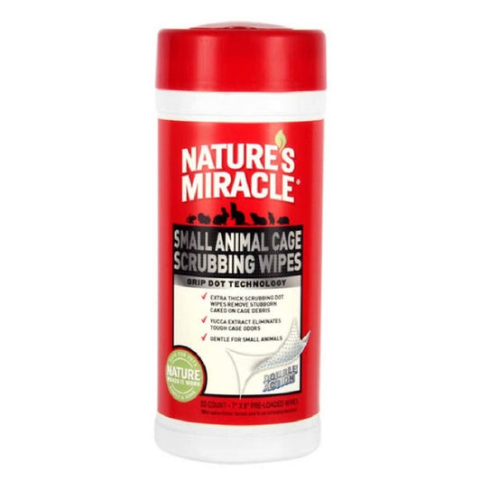 Nature's Miracle Small Animal Cage Scrubbing Wipes 30ct, Nature's Miracle