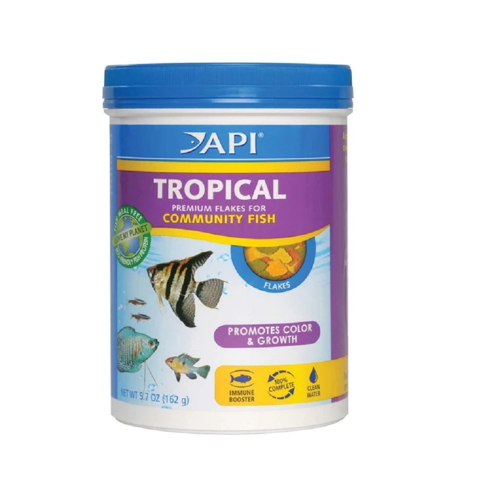 API Tropical Premium Flake Fish Food 5.7oz, API